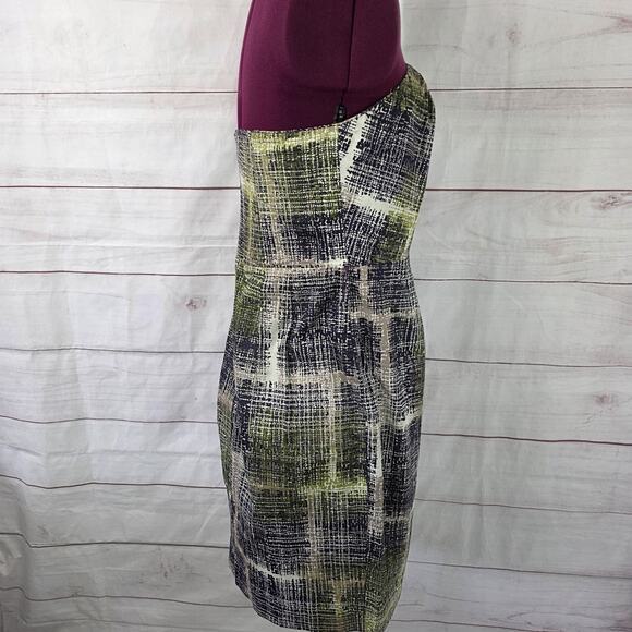 Edme & Esyllte Strapless Dress Womens 10 Green Anthropologie Side Zip Lined - Picture 5 of 14